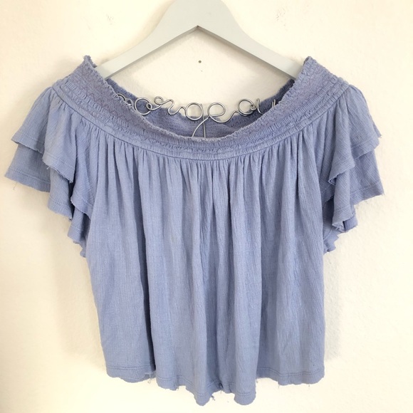 Free People Lavender Loose Fit Crop Top XS - Picture 3 of 7